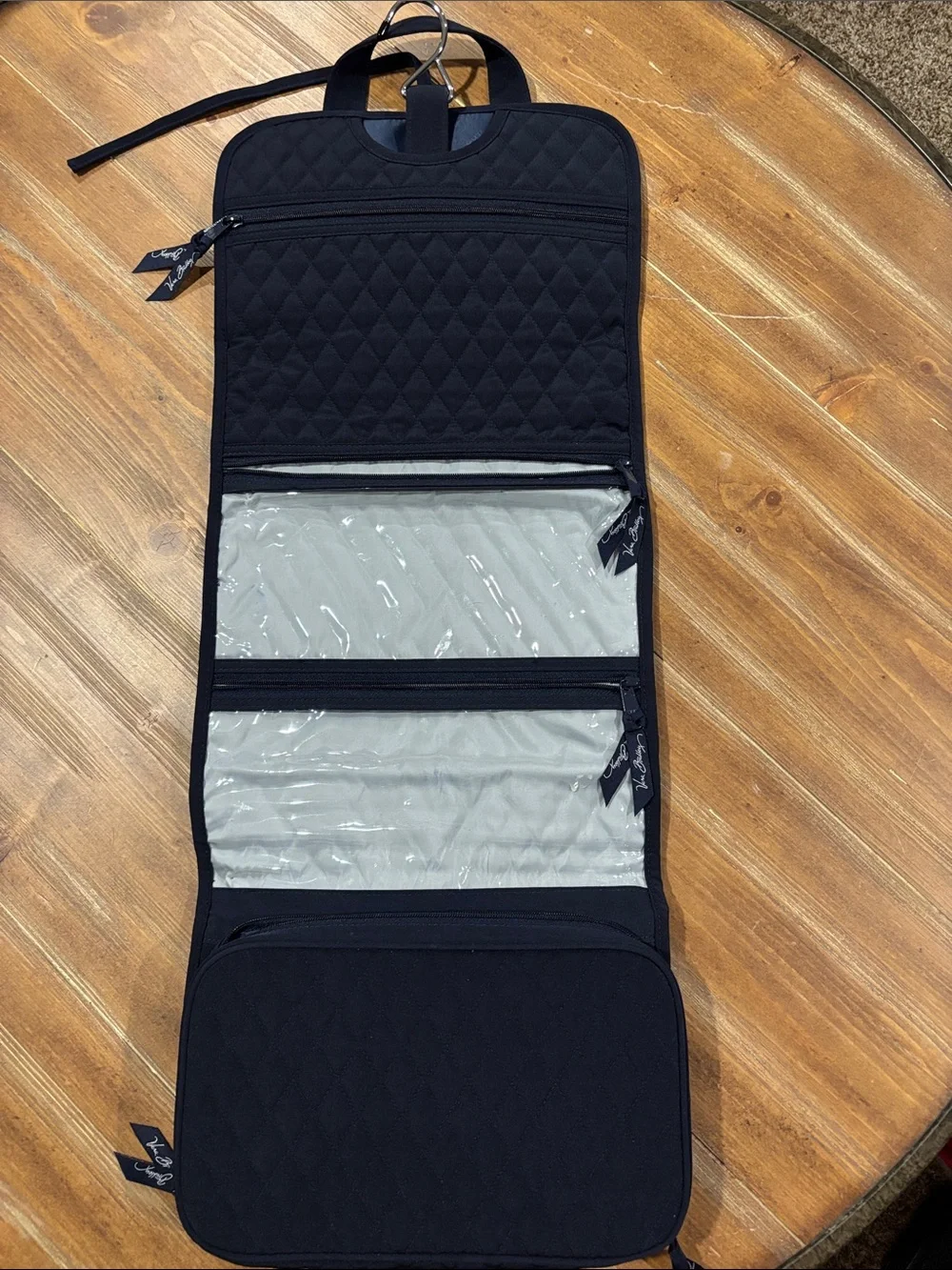 Vera Bradley Quilted Navy Travel Toiletry Bag/Tote
